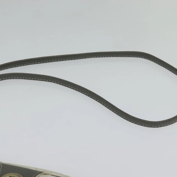 Christian Dior Honeycomb Canvas Shoulder Bag PVC White Gold Auth 141006 - Picture 9 of 16